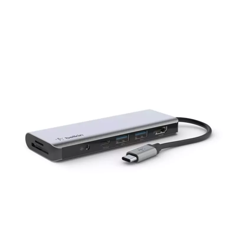 Belkin - Adaptateur USB-C Vers Multiport 7 en 1 Belkin - Adaptateur USB-C Vers Multiport 7 en 1