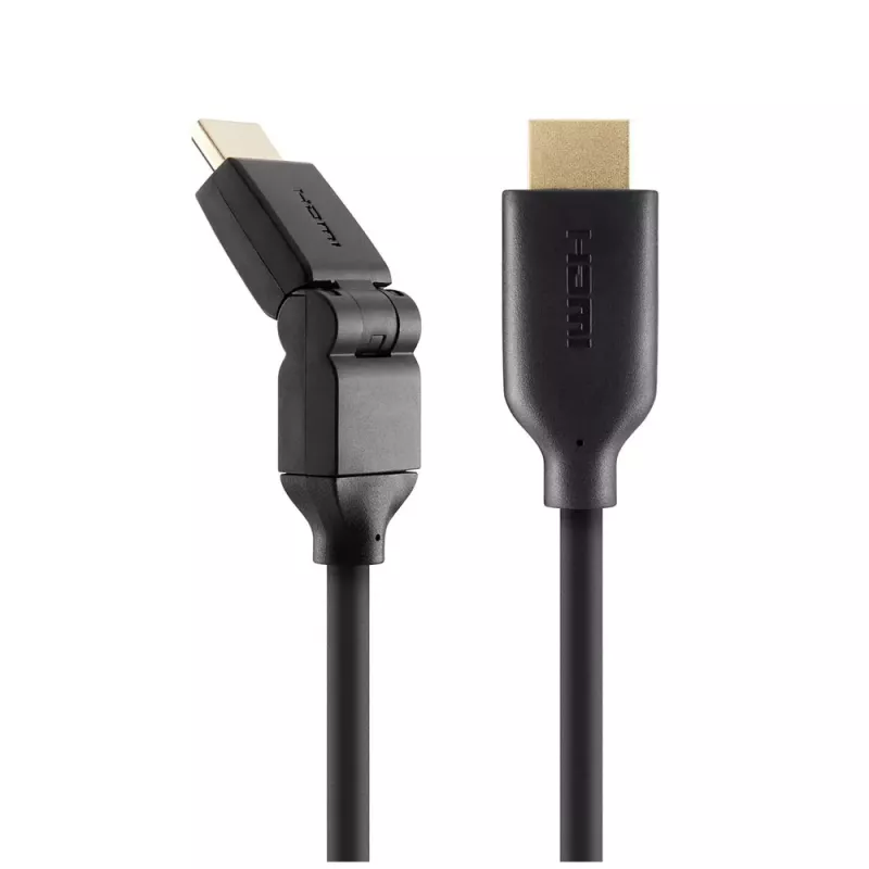Belkin - Câble HDMI-A Vers HDMI-A avec Connecteurs Pivotants 2 Mètres Belkin - Câble HDMI-A Vers HDMI-A avec Connecteurs Pivotants 2 Mètres