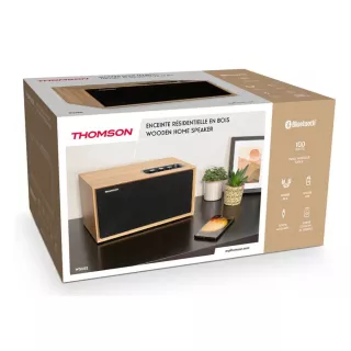 Thomson - Haut Parleur Sans Fil en Bois - WS502